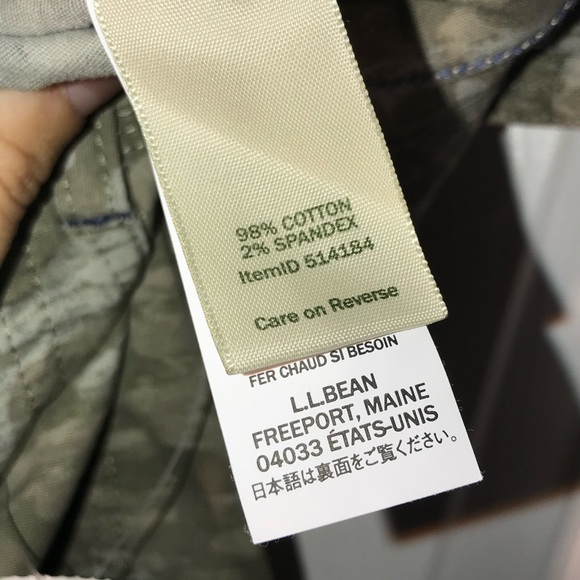 $79 LL Bean Women's size 12 Favorite Fit Stretch Canvas Cargo Pants Camouflage - Picture 10 of 12